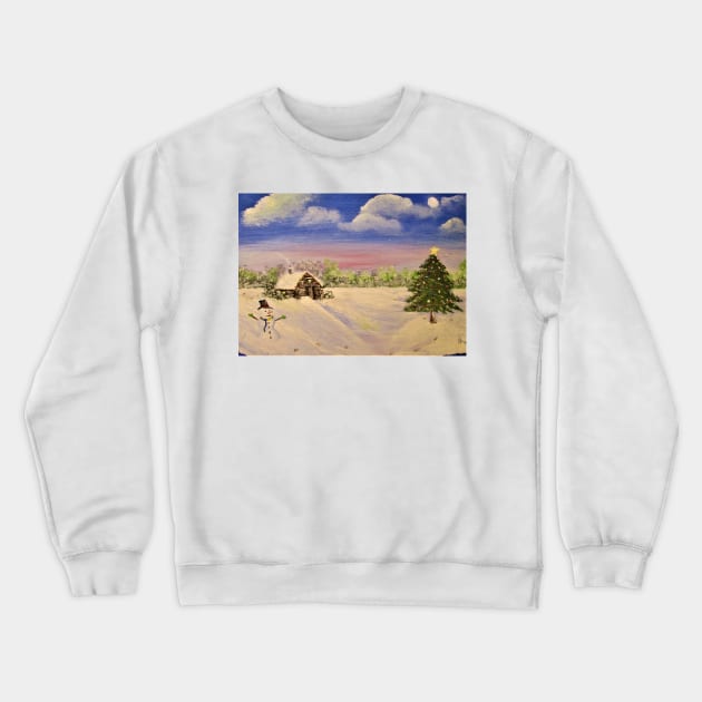 Christmas scene Crewneck Sweatshirt by Allison Prior Art